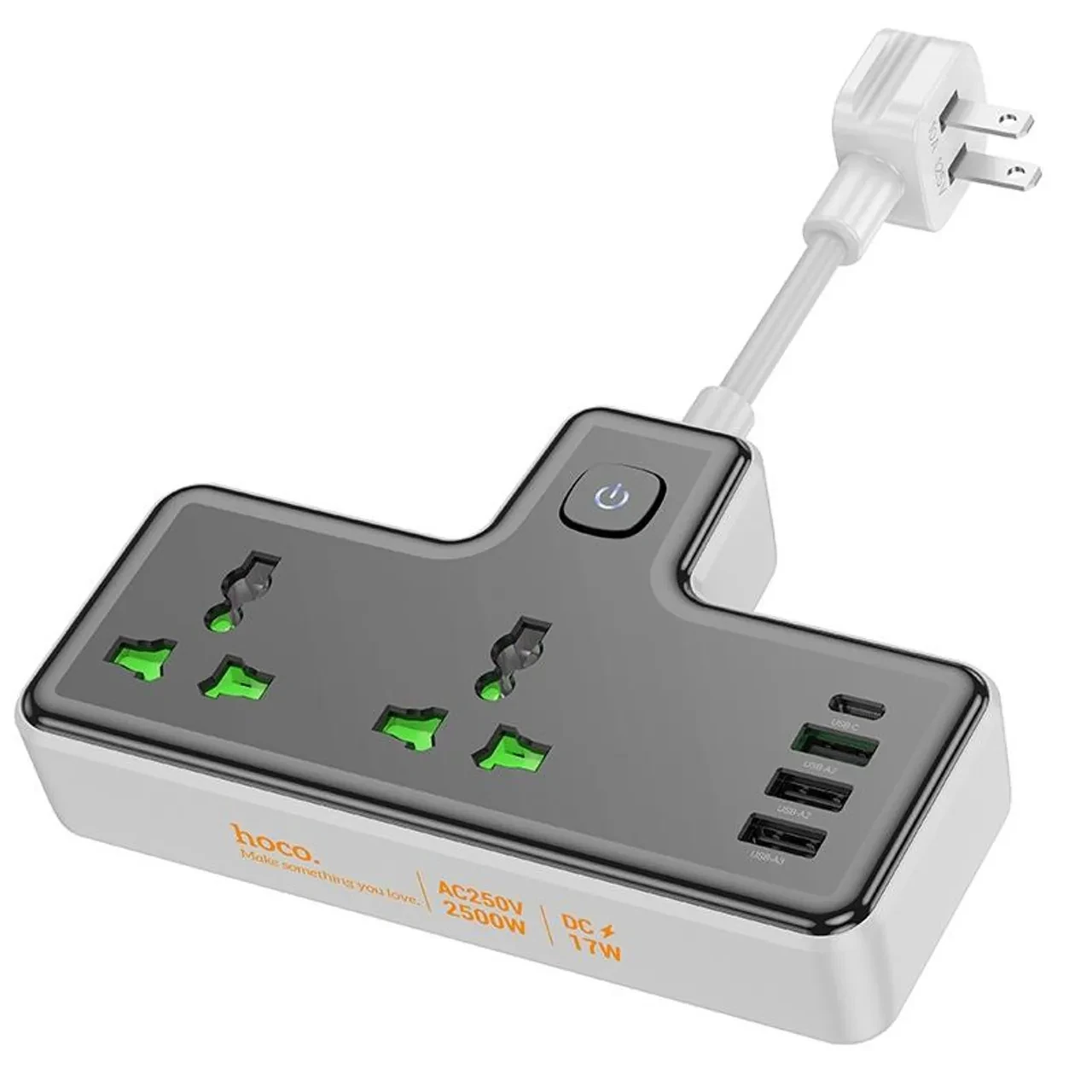 Hoco AC11A Voyage 2-Position Expansion Socket (1C3A) (EU)