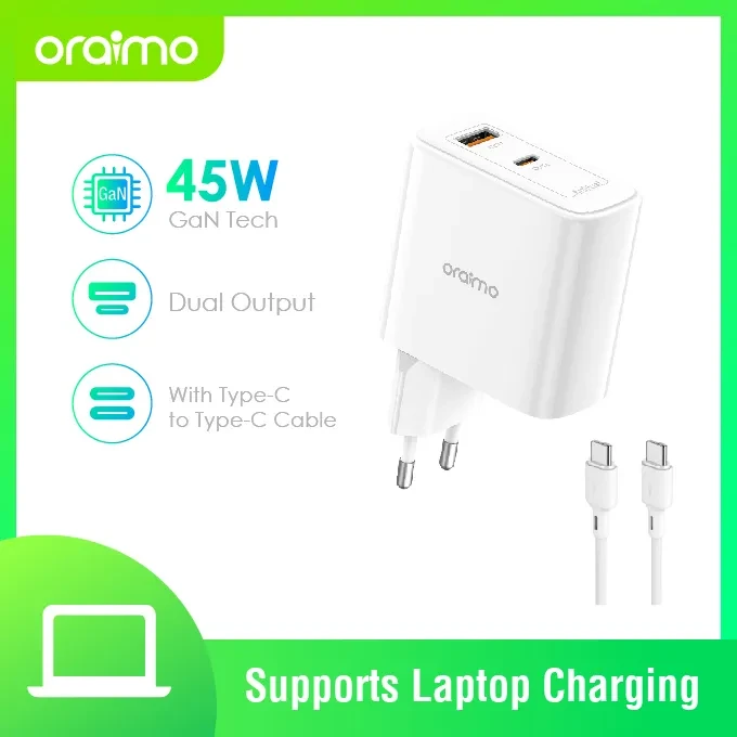 Oraimo OCW- E102D PowerGAN-45W Charger with Cable