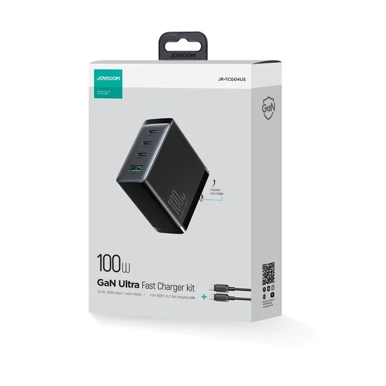 Joyroom JR-TCG04 100W 3C1A Fast Charger With USB C To C Cable 1.2m