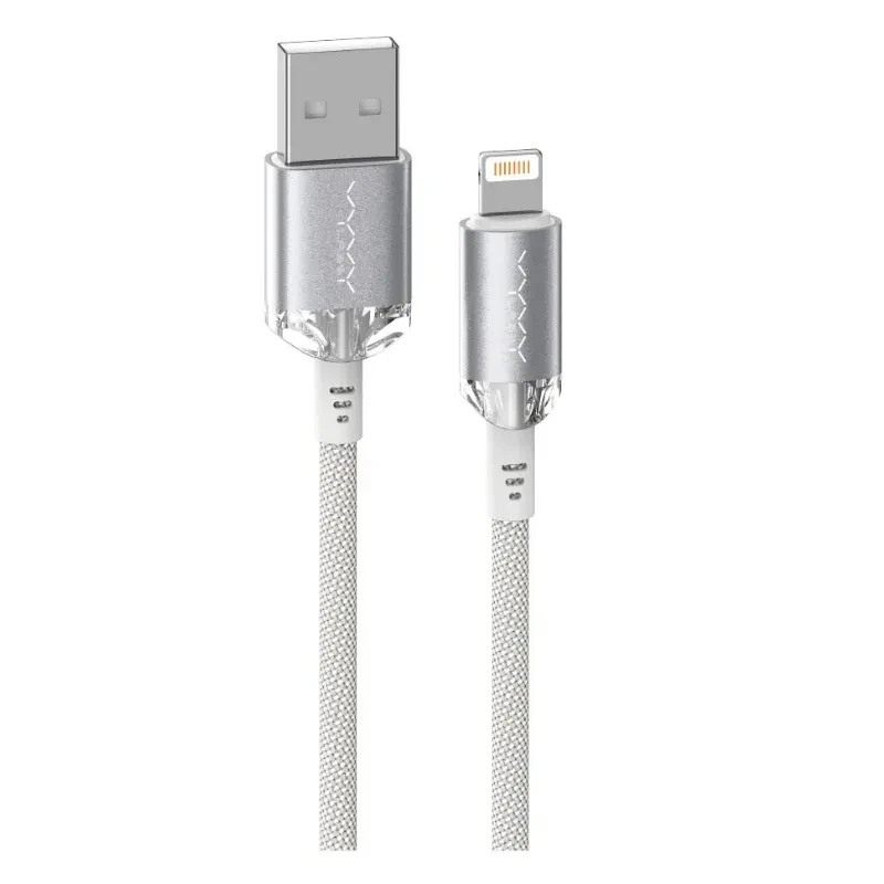Vyvylabs Crystal Series Fast Charging Data Cable USB to iP 2.4A 1M