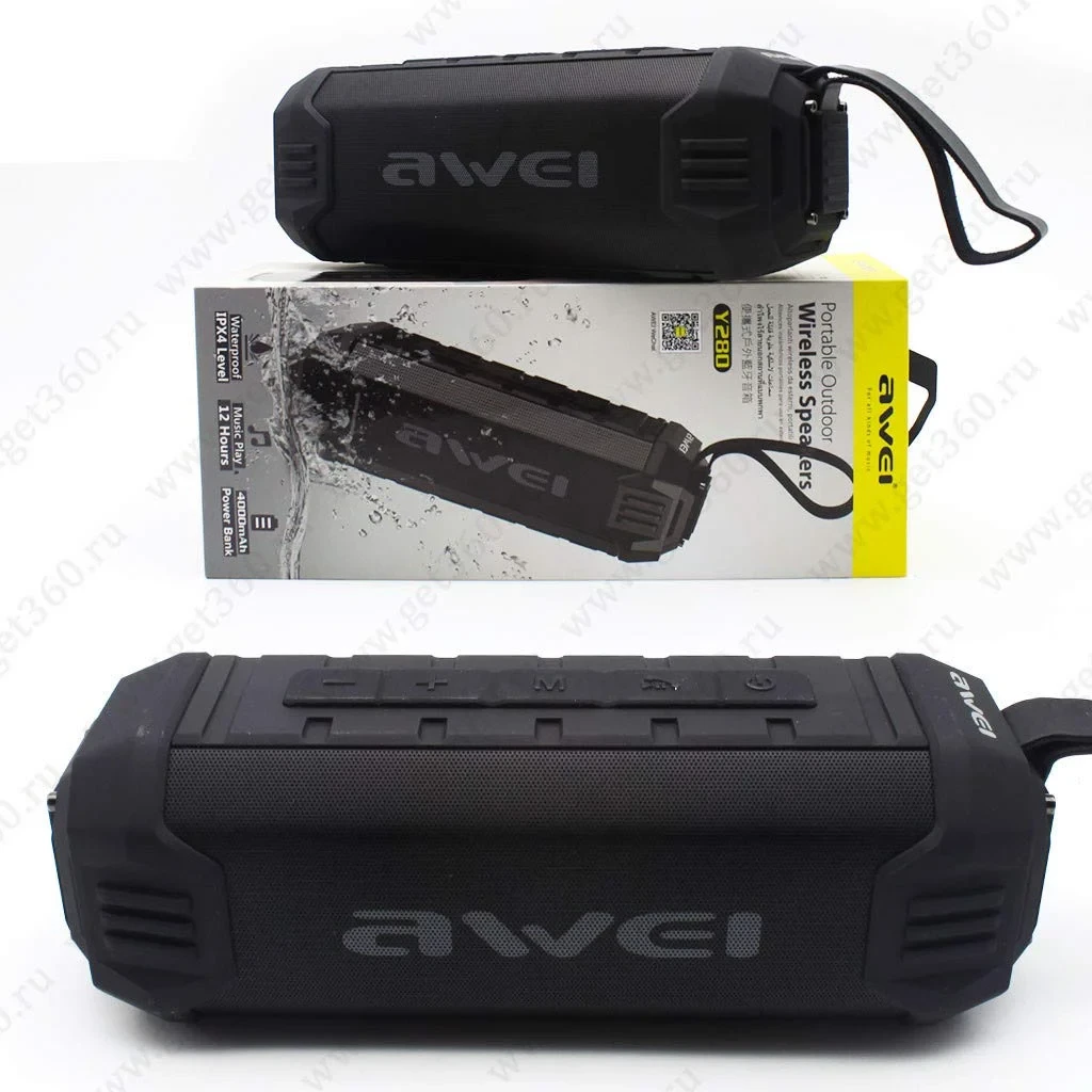 Awei Y280 Portable Waterproof Bluetooth Speaker With Power Bank Function