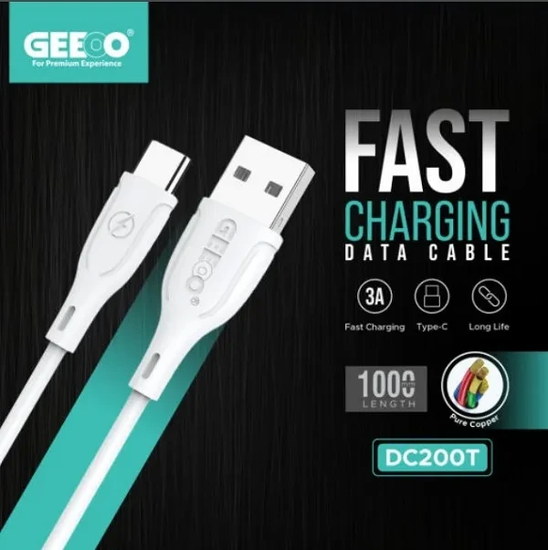 Geeoo DC 200T Type-C Copper Fast Charging Cable