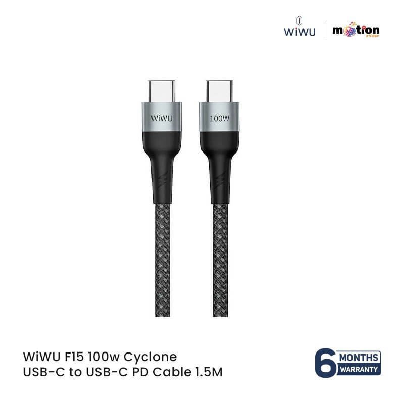 WiWU F15 100w Cyclone USB-C to USB-C PD Cable