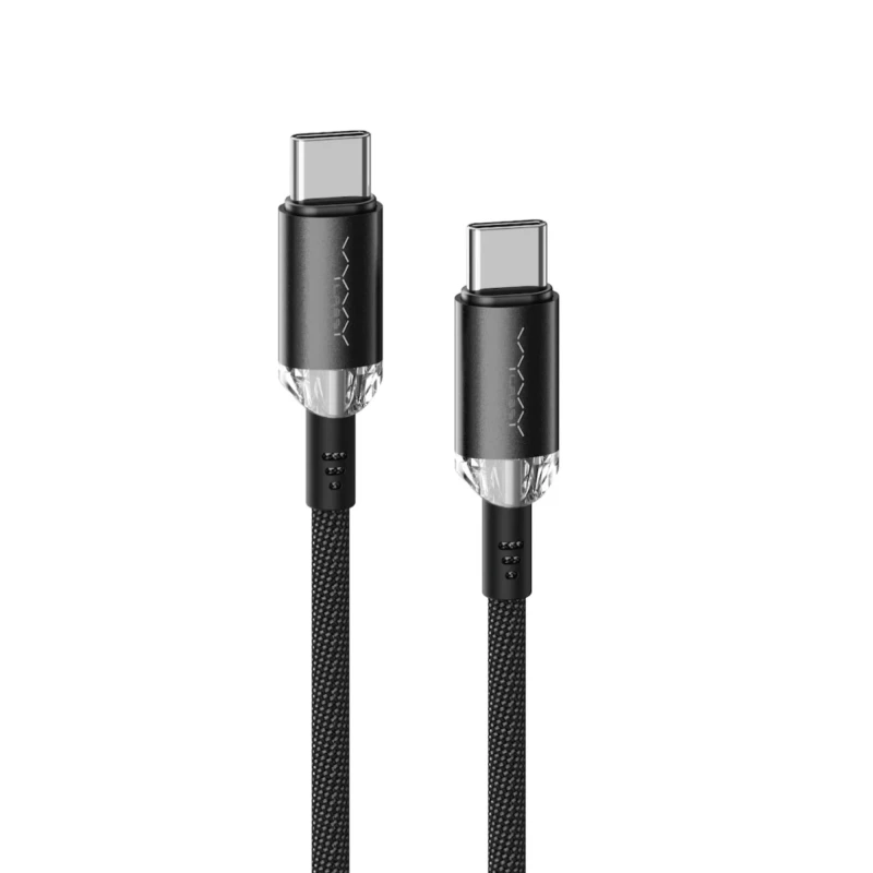 Vyvylabs Crystal Series Type-C to Type-C Fast Charging Data Cable 60W 1M