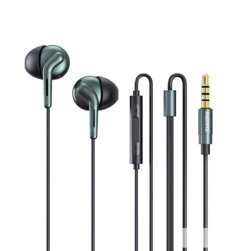Remax RM-595 Double Moving Coil Semi-In-Ear Wired Headset With Mic HiFi Music Noise Reduction Headset