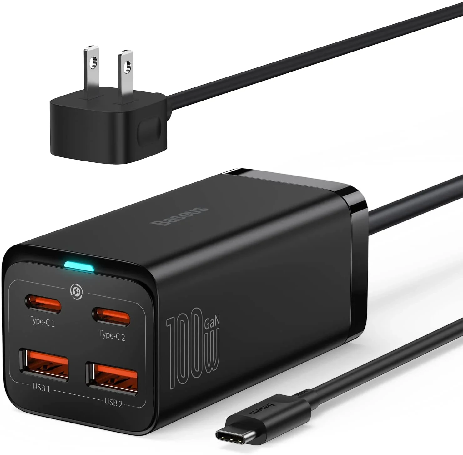Baseus 100W GaN3 Pro Desktop Fast Charging Station 2USB-C + 2USB Port