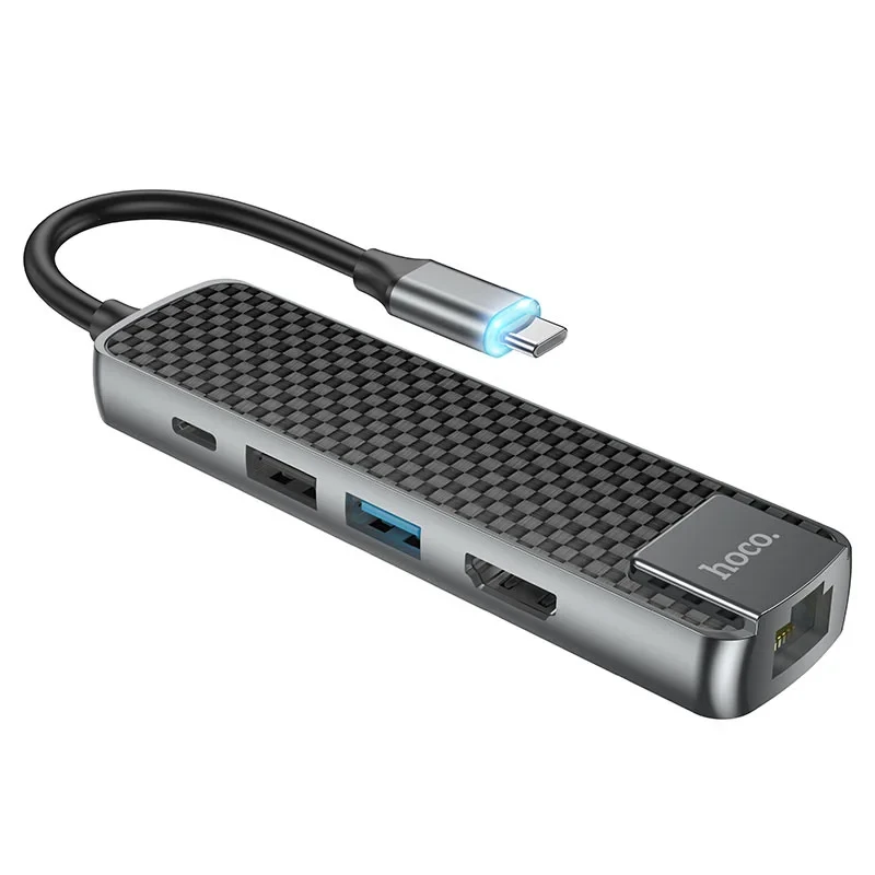 Hoco HB23 Easy View 5-In-1 Multimedia USB Type-C Hub