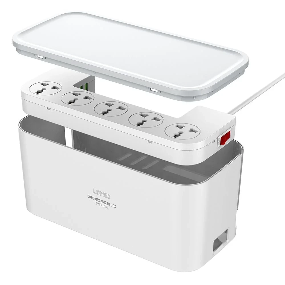 Ldnio SC5309 5xAC 3xUSB 2500W Power Strip With Organizer