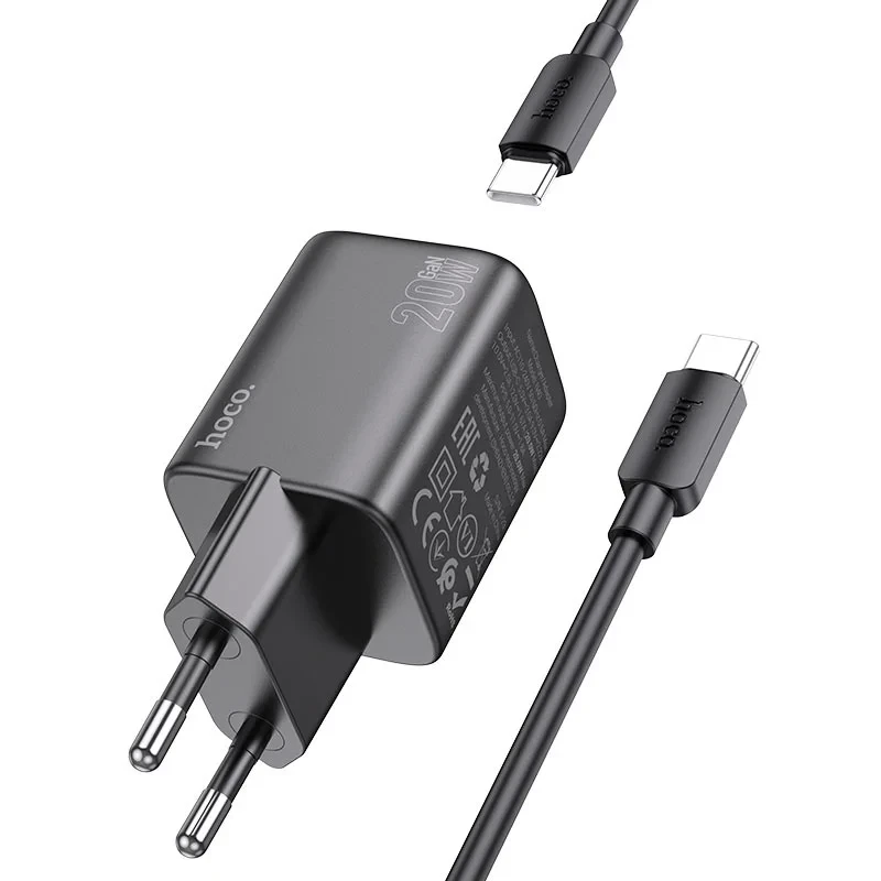 Hoco N40 PD20W GaN Charger with EU Cable Set