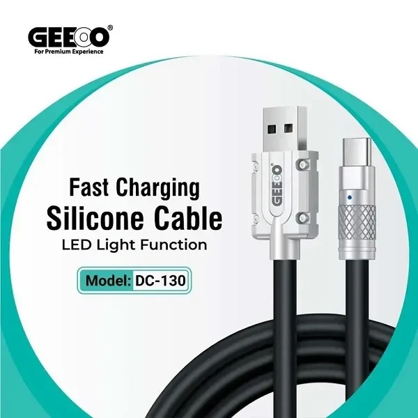 Geeoo DC 130 Type-C Fast Charging Silicone Cable