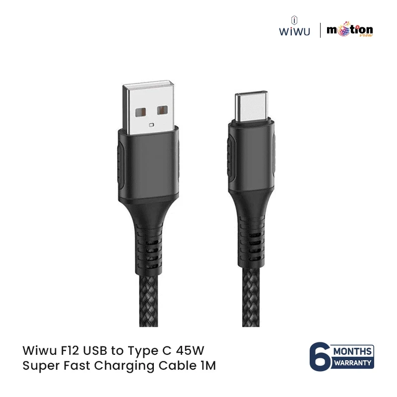 Wiwu F12 USB to Type-C 45W Super Fast Charging Cable