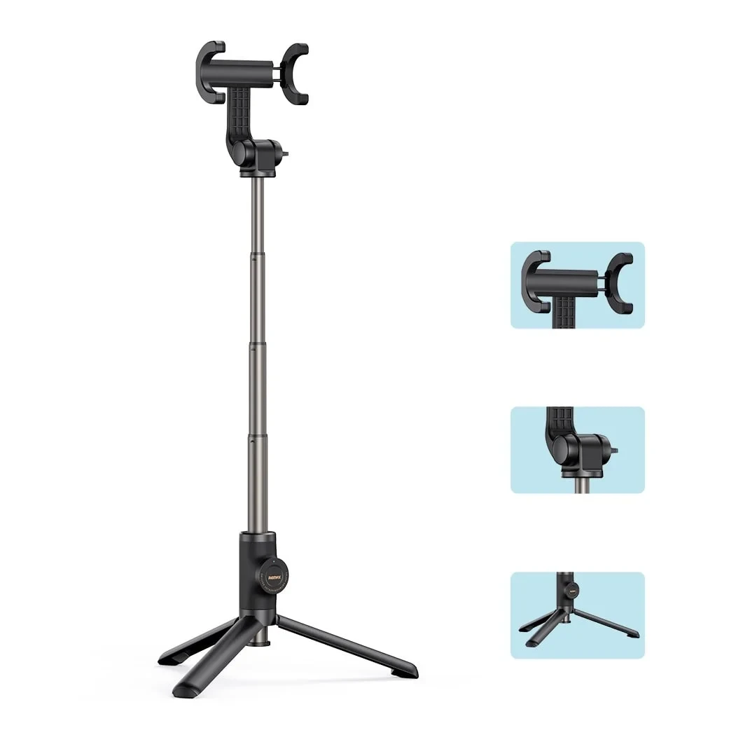 Remax P10 Bluetooth Selfie Stick With Remote Control & Tripod Mode