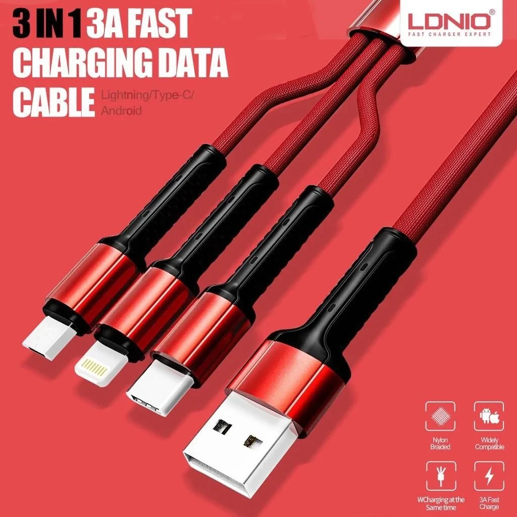 Ldnio LC93 3-In-1 Fast Charging Data Cable