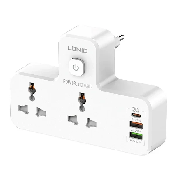 Ldnio SC2311 20W 3-Port USB Charger Extension Power Strip