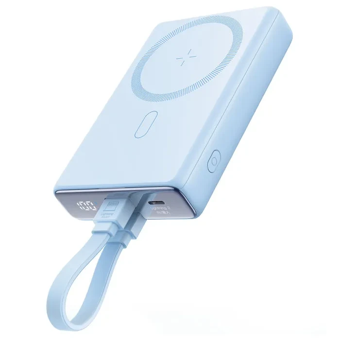 Joyroom JR-PBM01 10000mAh 20W Magnetic Wireless Power Bank With Built-In Cable & Kickstand