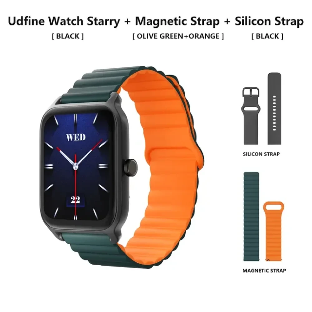 Udfine Watch Starry Bluetooth Call Alexa Smartwatch Double Straps