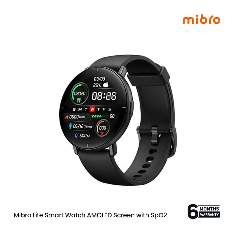Mibro Lite Smart Watch Amoled Screen with SpO2